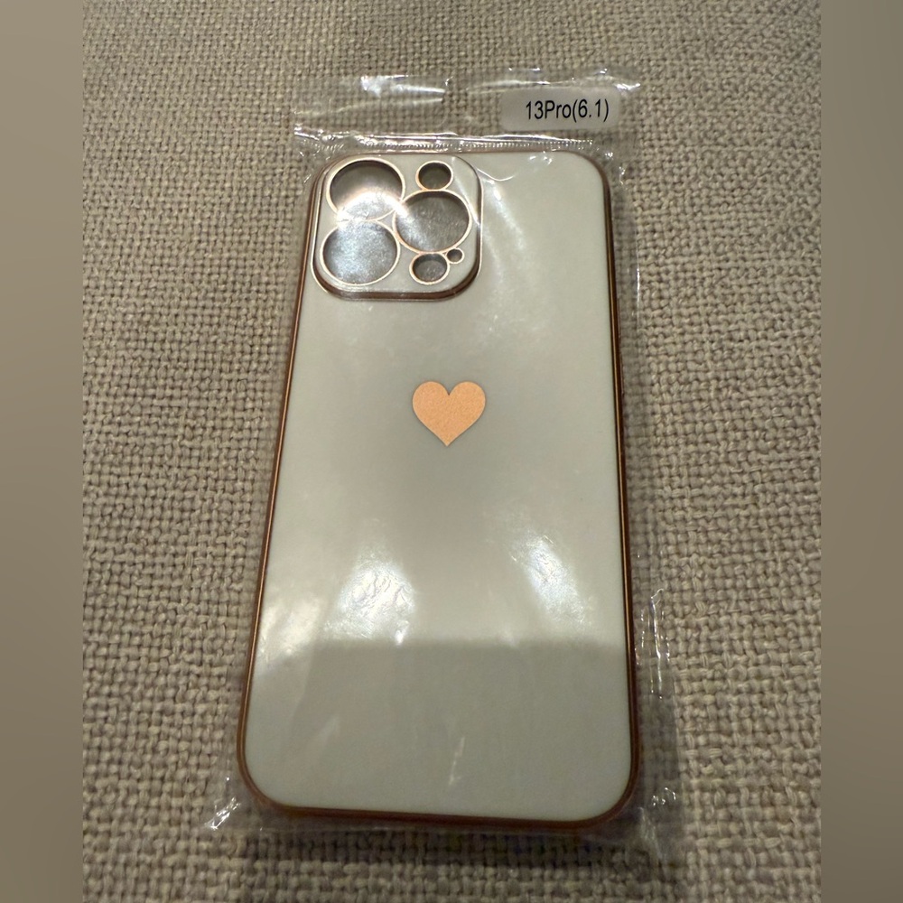 Electroplated Love Heart Case Cover Fit for iPhone Case 13 Pro Max by Jelly Case - Picture 2 of 11